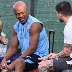 Trabzonspor'un antrenmanında Nwakaeme şov