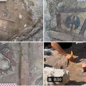 Ordu'da Bizans dönemine ait 'in-situ zemin mozaiği' bulundu