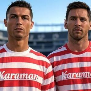 2. Lig ekibinden ilgi &ccedil;eken Ronaldo ve Messi paylaşımı