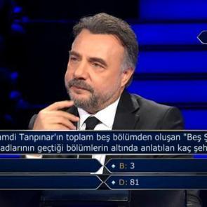 Ahmet Hamdi Tanpınar'ın eserinde kaç şehir var? Milyoner'de 200 bin TL'lik soru