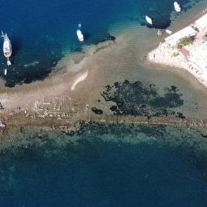 Sular çekildi! Denizin altındaki tarih ortaya çıktı