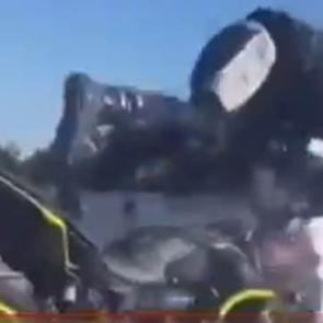 Şile yolunda korkutan kaza cep telefonu kamerasında