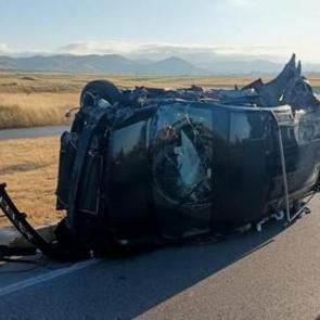 Merzifon'da traktör ve araç çarpıştı: 1 ölü, 4 yaralı