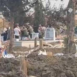 Mezarlıkta başlayan tartışma kavgaya dönüştü