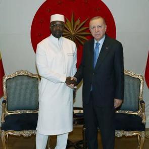  Cumhurbaşkanı Erdoğan, Senegal Başbakanı Sonko'yu kabul etti