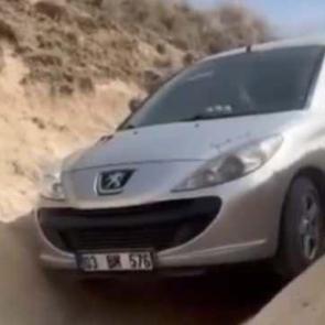 Navigasyonu a&ccedil;tı, &ouml;yle bir yola girdi ki! Sosyal medyada g&uuml;ndem oldu