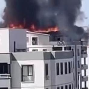 Bursa'da 6 katlı apartmanda yangın