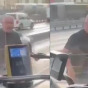 Avcılar&rsquo;da bir s&uuml;r&uuml;c&uuml; İETT otob&uuml;s&uuml;n&uuml;n &ouml;n&uuml;n&uuml; kesti: O anlar kamerada