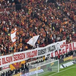 Galatasaray taraftarından Sergen Yal&ccedil;ın'ı duygulandıran pankart!