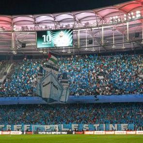 Beşiktaş taraftarından 'Sumud Filosu' koreografisi