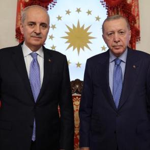 Cumhurbaşkanı Erdoğan, Meclis Başkanı Kurtulmuş'u kabul etti