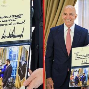 Trump'tan Şara'ya özel hediye! Üzerinde yazan mesaj dikkat çekti