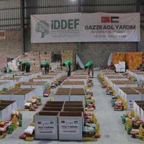 İDDEF’ten Gazze’ye 8 Tır Gıda, Un, Hijyen ve Battaniye Yardımı