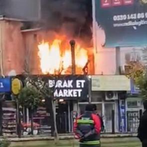 Bursa'da pide imalathanesinde yangın paniği
