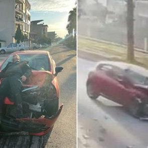 Eski eşiyle evli polis memuruna otomobille &ccedil;arpıp fotoğrafını &ccedil;ekti: G&ouml;zaltına alındı