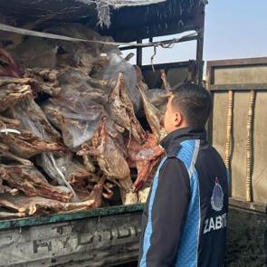 Gaziantep'te 1 ton 900 kilogram bozulmuş et ele ge&ccedil;irildi