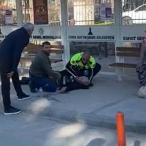 Polisin ilk yardım m&uuml;dahalesi hayat kurtardı
