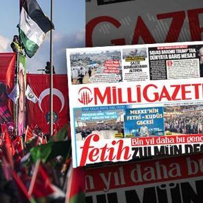 Milli Gazete unuttu mu? Galata'daki Filistin selini g&ouml;rmediler