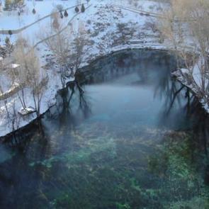 Eksi 30 derecede şaşırtan olay: Kentte her yer dondu, sadece burası donmadı!