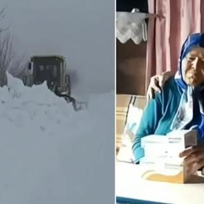 Kastamonu&rsquo;da karla kapanan k&ouml;y yolunda ila&ccedil; seferberliği! Ekipler harekete ge&ccedil;ti