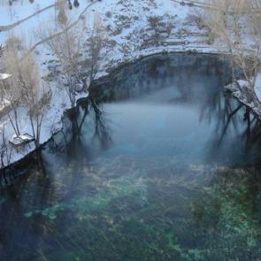 Sivas&rsquo;ta eksi 30 derecede donmayan turkuaz g&uuml;zellik: G&ouml;kpınar G&ouml;l&uuml;