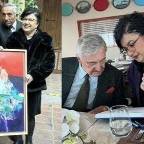 Ressam Funda İyce Tuncel'in "Hayal Atlası" tablosu Ko&ccedil; Koleksiyonuna girdi