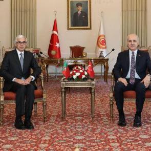 TBMM Başkanı Kurtulmuş, Portekiz Cumhuriyet Meclisi Başkanı Branco ile g&ouml;r&uuml;şt&uuml;
