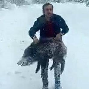 Sinop'ta elleriyle domuz yakalayan adama kesilen cezada yeni gelişme