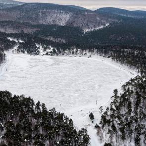 Tokat&rsquo;taki Kurt G&ouml;l&uuml;&rsquo;nden kar manzaraları