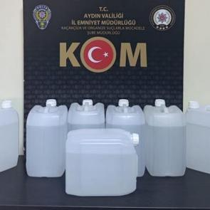 Hepsi bir ara&ccedil;ta bulundu: 45 litre etil alkol ele ge&ccedil;irildi!