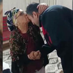 Hatay'da yaşlı kadın aldığı yanıt karşısında itfaiyeciyi alnından &ouml;pt&uuml;