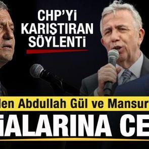 CHP'yi karıştıran iddia! &Ouml;zg&uuml;r &Ouml;zel'den Abdullah G&uuml;l ve Mansur Yavaş a&ccedil;ıklaması