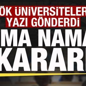 Y&Ouml;K'ten &uuml;niversitelere genelge! Cuma namazı kararı