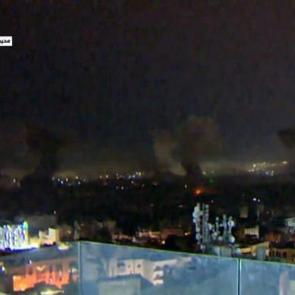 İsrail canlı yayında Beyrut'a bomba yağdırdı