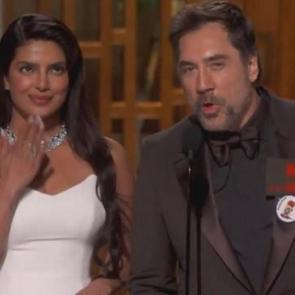 D&uuml;nyaca &uuml;nl&uuml; oyuncu Oscar t&ouml;renine damga vurdu! Filistin s&ouml;zleri alkış tufanı kopardı...