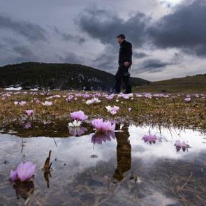 Havanın ısındığı Yozgat&rsquo;ta enfes manzaralar: G&ouml;ndelen Deresi coştu