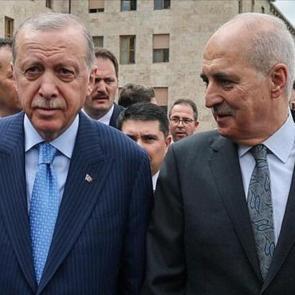 Cumhurbaşkanı Erdoğan, TBMM Başkanı Kurtulmuş ile g&ouml;r&uuml;şt&uuml;