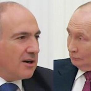 D&uuml;nya o anları canlı izledi: Paşinyan'dan Putin'in isteğine ret