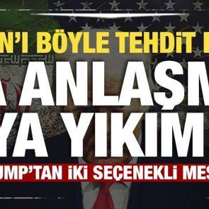 Son dakika: Trump'tan İran'a k&uuml;f&uuml;rl&uuml; tehdit! G&uuml;n verdi: B&ouml;ylesi daha &ouml;nce yaşanmadı