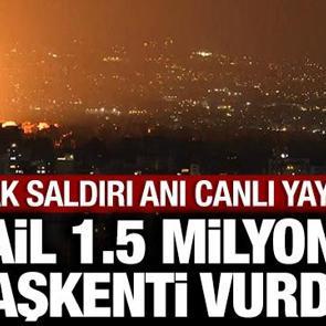 İsrail L&uuml;bnan'ın başkenti Beyrut'u vurdu: Canlı yayında al&ccedil;ak saldırı anı!