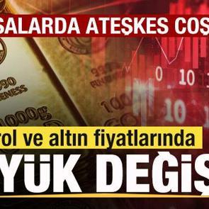Ateşkes ilan edildi! Petrol ve altın fiyatlarında son durum! Bir anda tersine d&ouml;nd&uuml;
