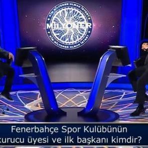 Kim Milyoner Olmak İster&rsquo;de 1 Milyon TL&rsquo;lik Fenerbah&ccedil;e sorusu! Cevap şaşırttı
