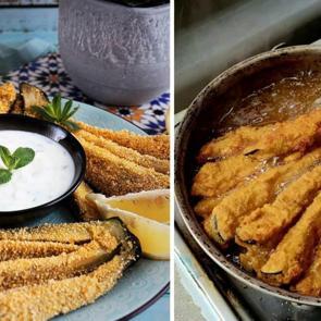 Dışı kıtır, i&ccedil;i yumuşacık lezzetli &ccedil;ıtır yelpaze patlıcan!