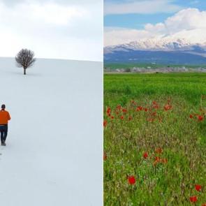 Tek şehir iki mevsim: Bing&ouml;l&rsquo;&uuml;n kuzeyi kış, g&uuml;neyi bahar