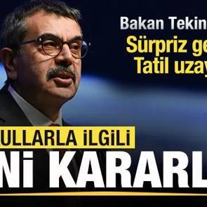 Okullarla ilgili yeni karar! Bakan Tekin duyurdu! S&uuml;rpriz gelişme! Yaz tatili uzayabilir