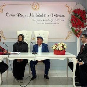 Tekirdağ'da huzurevinde tanışan &ccedil;ift d&uuml;nyaevine girdi 