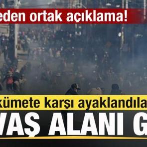 H&uuml;k&uuml;mete karşı ayaklandılar! Ortalık savaş alınan d&ouml;nd&uuml;! Ordu sahaya indi! 9 &uuml;lkeden mesaj