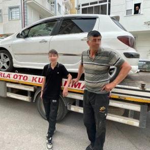 Karaman'da 13 yaşındaki &ccedil;ocuk arabayla ka&ccedil;tı, fatura anneye kesildi 