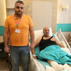 Kolu kopan teknisyenin kesilecek ayağı Erzurum'da kurtarıldı