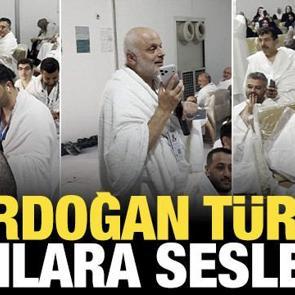 Cumhurbaşkanı Erdoğan, T&uuml;rk hacılarla telefonda g&ouml;r&uuml;şt&uuml;